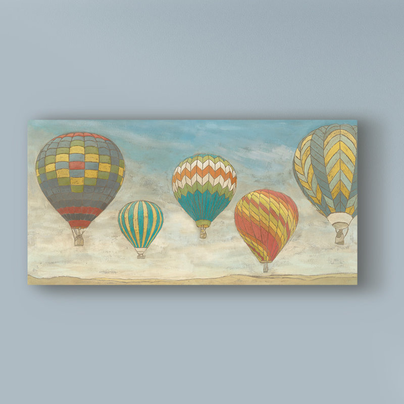 «Up in the Air Panorama», reproduction de peinture acrylique sur toile tendue, H 12 po x l 24 po x P 2 po