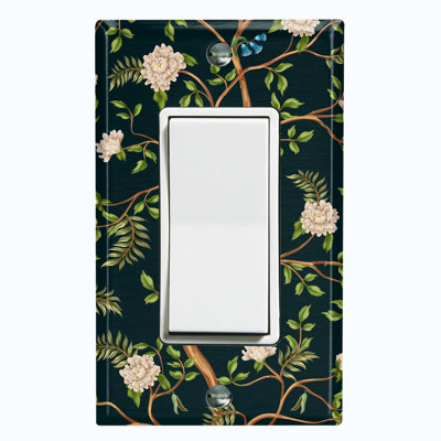 Flower Green Tree Branch 1 - Gang Toggle Light Switch Standard Wall Plate