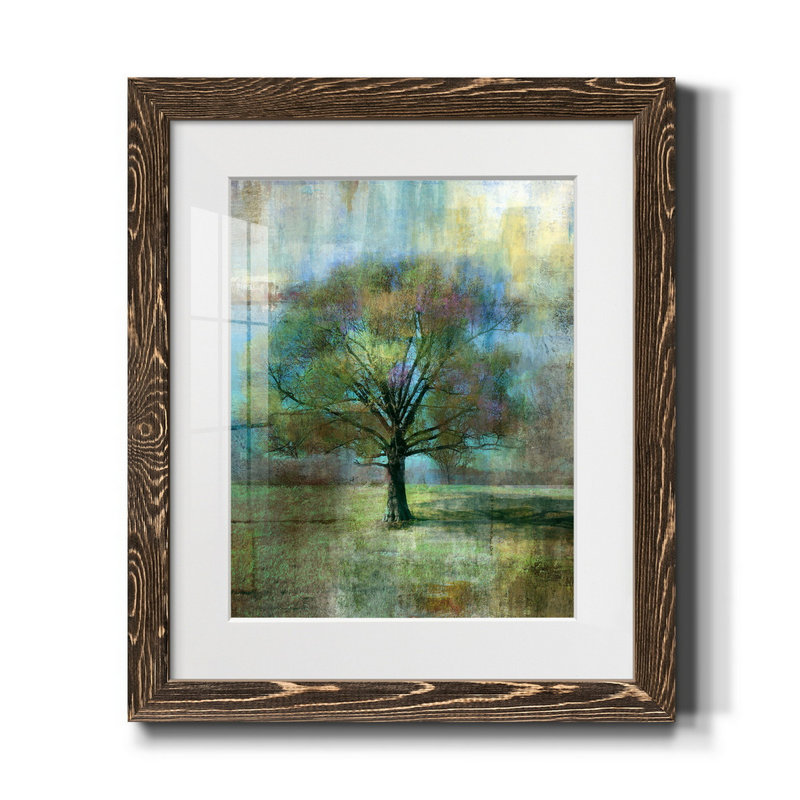 «Window Drama II», reproduction d'art sur papier encadrée, H 20 po x l 17 po x P 1,5 po, Noyer