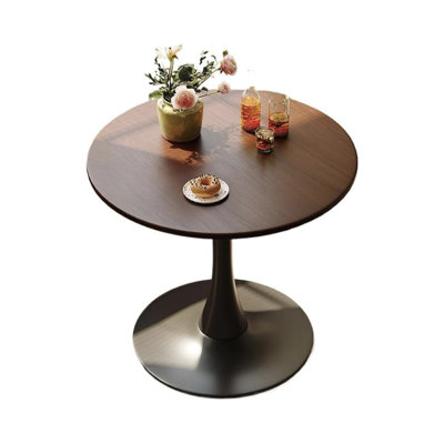 Table de salle à manger tulipe de luxe 24 pouces avec grain de bois profond