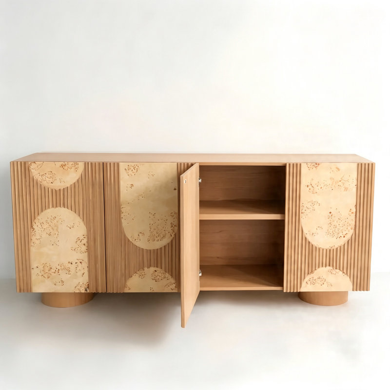 Buffet maison de style rétro, H 35,43 po x l 62,99 po x P 15,75 po