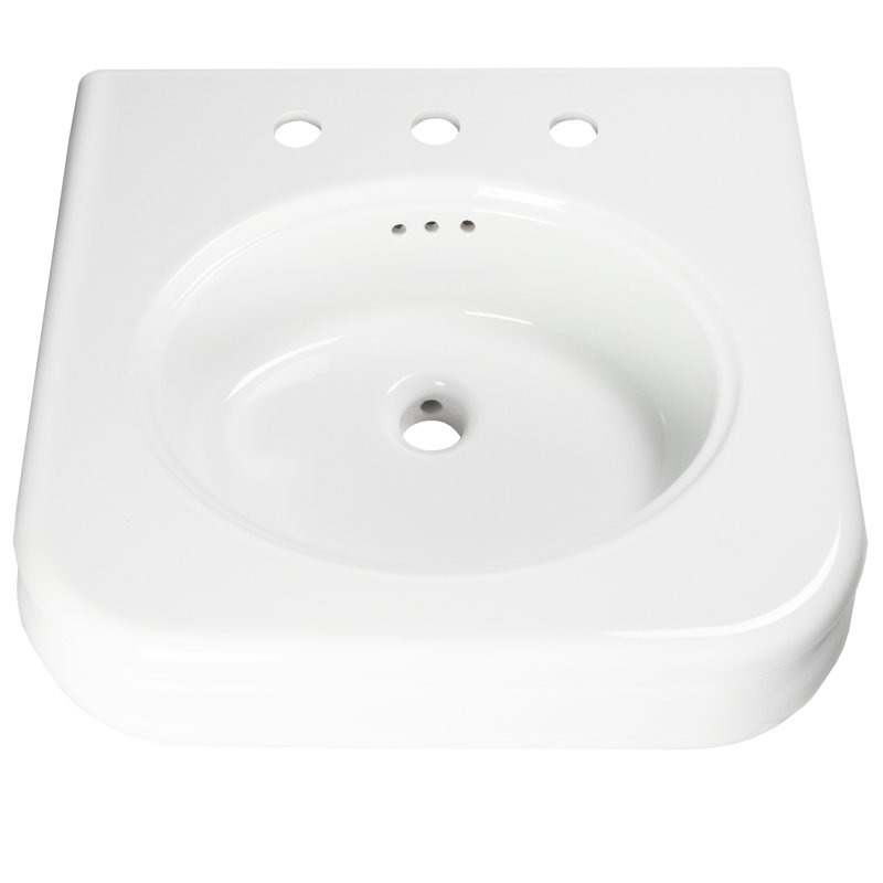 Nantucket Sinks 22-inch Fireclay Wallmount Console Bath Sink - White