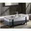 Table basse grise et blanche avec plateau relevable