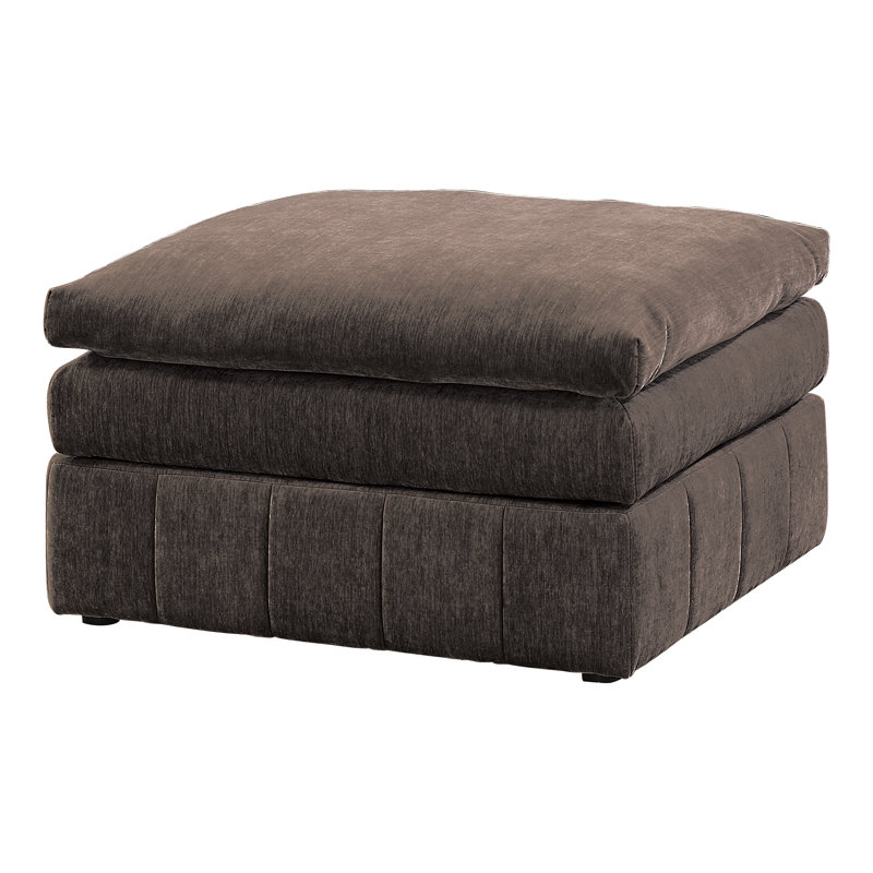 Fabric Ottoman, Brown