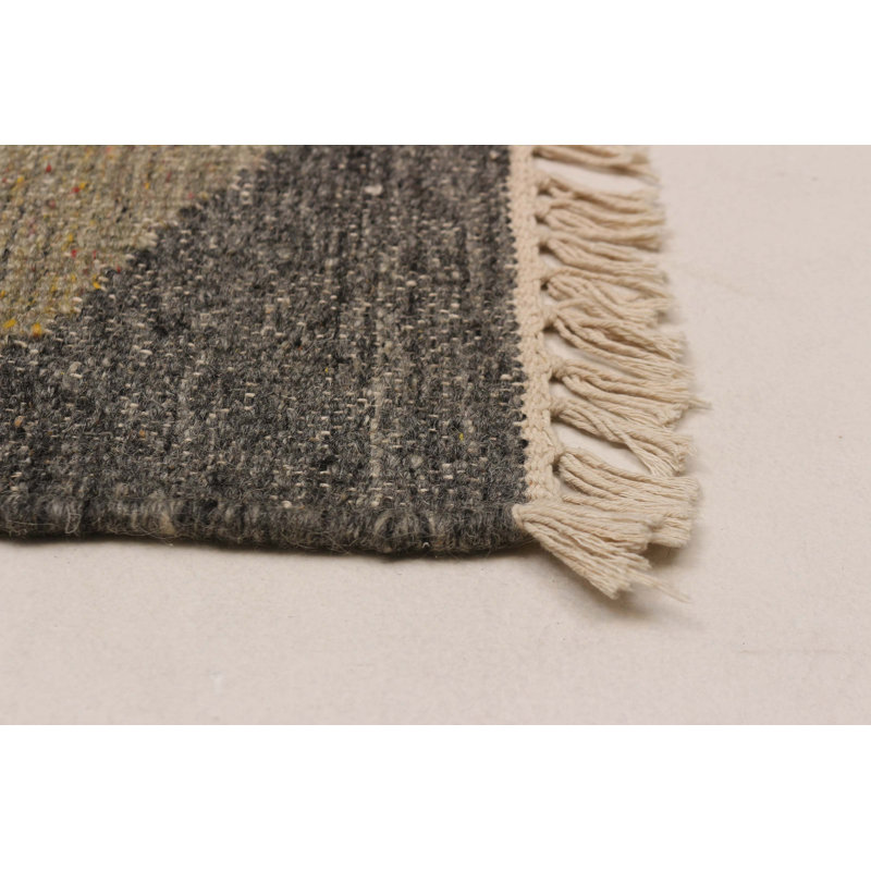 Ankim FW crème, kilim gris 5 pi 2 po x 7 pi 8 po