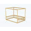 Lit en bois d'hévéa avec clôture Canopy-1372431872