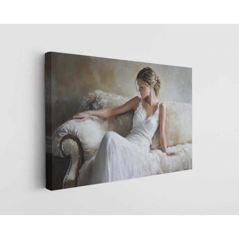 Impression sur toile Elegant Bride - Décoration murale romantique intemporelle pour les amoureux de mariage - différentes tailles disponibles