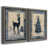 Toile avec cadre gris