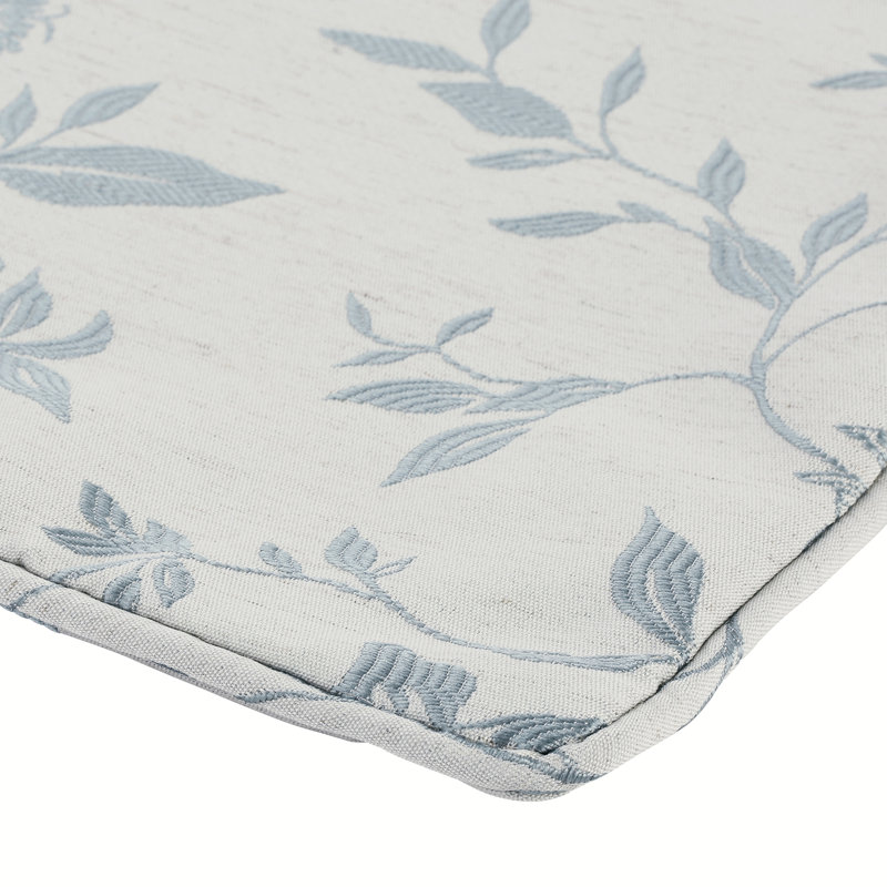 Bird Trail Floral Square Cushion Cover, Duck Egg Blue