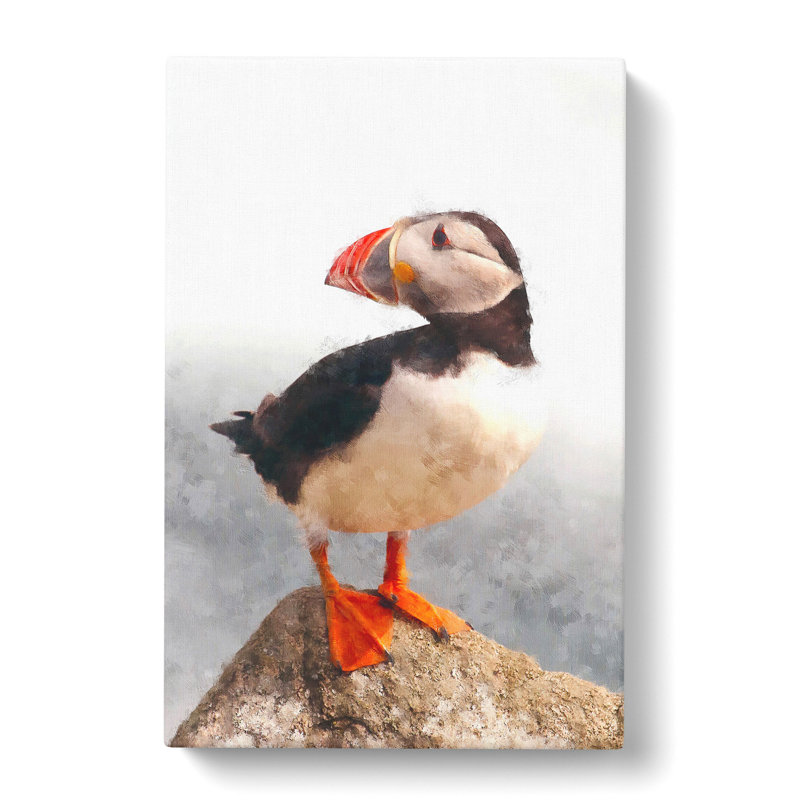 An Atlantic Puffin - Wrapped Canvas Painting, 76cm H x 50cm W x 3cm D