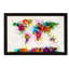 World Map Paint Drops III by Michael Tompsett - Painting on Canvas-42158371-56675561