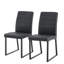 Table à manger ronde 23,6 po et chaises pour 2, ensemble de tables basses décontractées modernes et peu encombrantes pour la salle à manger de cuisine d'appartement (table couleur bois + 2 chaises noires)-936875603