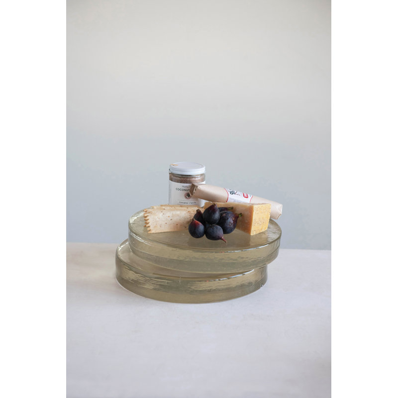 Glass Tray, Clear, 5.08cm H x 30.48cm W x 30.48cm D