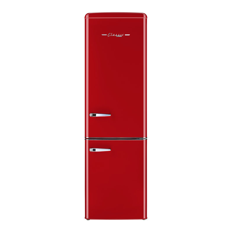 Réfrigérateur à congélateur inférieur classique de 8,7 pi³ à dégivrage manuel Classic de 21,6 po ENERGY STAR, Rouge bonbon