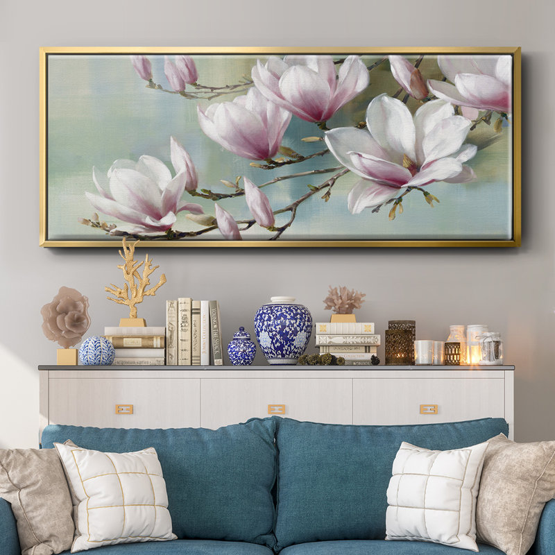 Magnolia Morning - toile encadrée, H 20 po x l 50 po