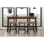 Ensemble de 4 tabourets à hauteur de comptoir, tabourets de table et de comptoir de style transitionnel meubles en bois d'hévéa noir et brun-131679828-131679831-131679833