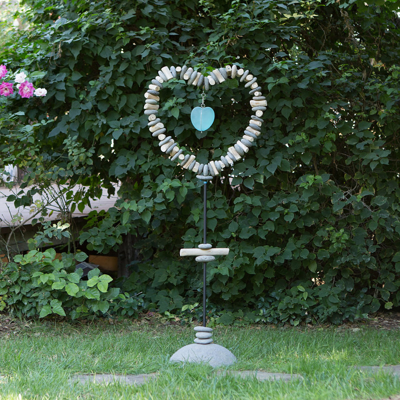 Heart Heart Cœur en verre - moyen, H 48 po x l 10 po x P 20 po