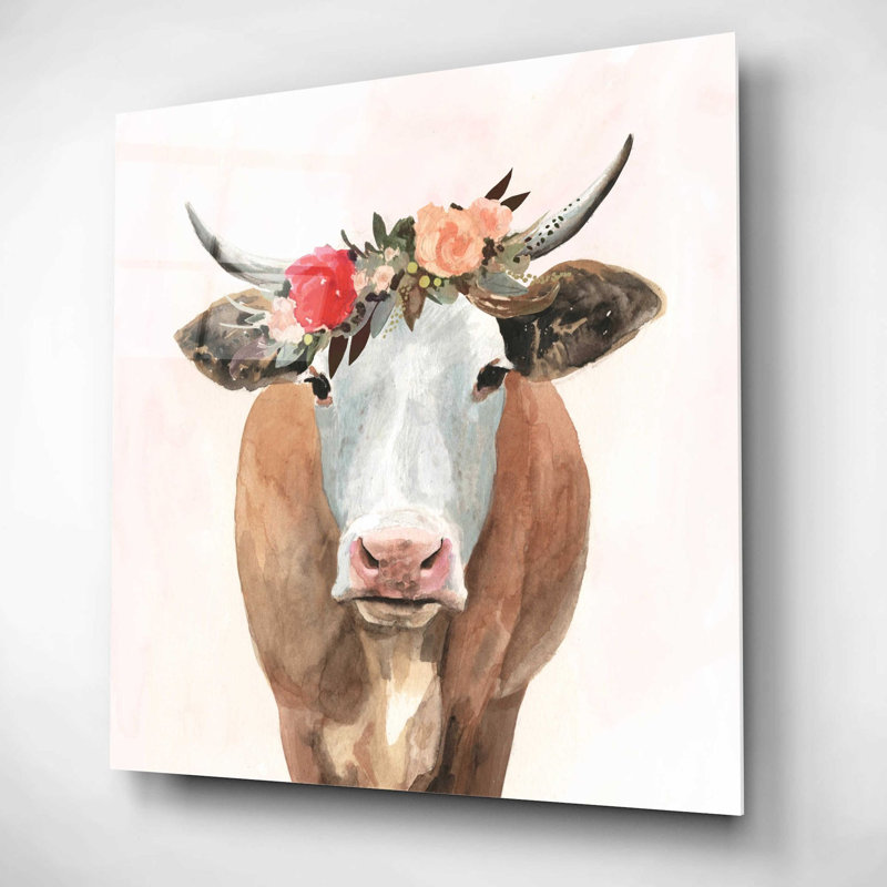 «Spring on the Farm II» par Victoria Borges, art mural acrylique, H 12 po x l 12 po x P 0,13 po