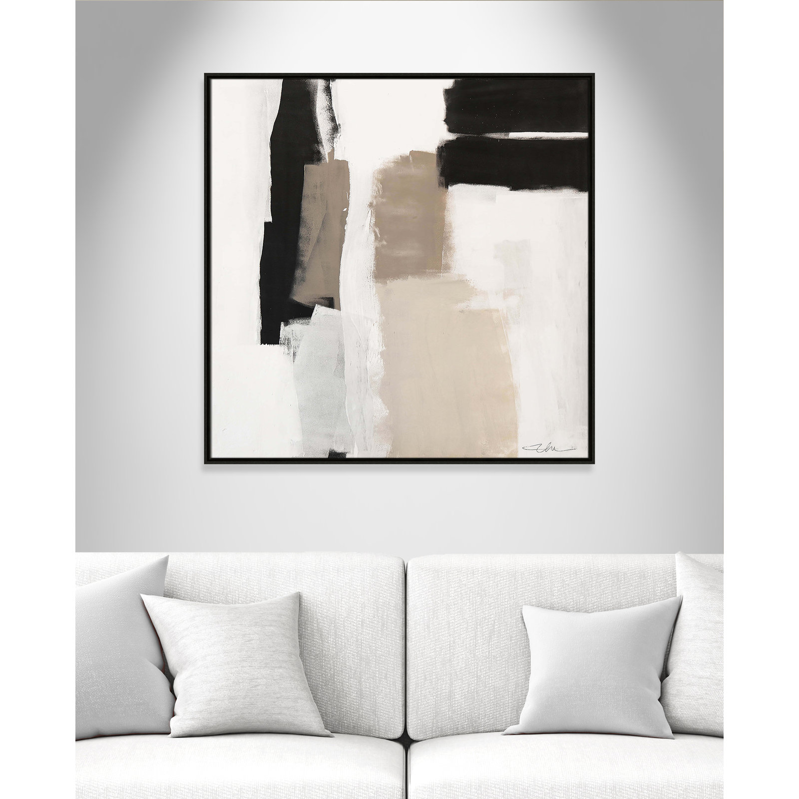Earth Scapes II-A Print by Casa Fine Arts, 37.5" H x 37.5" W x 2" D, Espresso Floater Framed