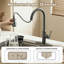 Robinet de cuisine rétractable avec capteur tactile et plaque de pont-122723582