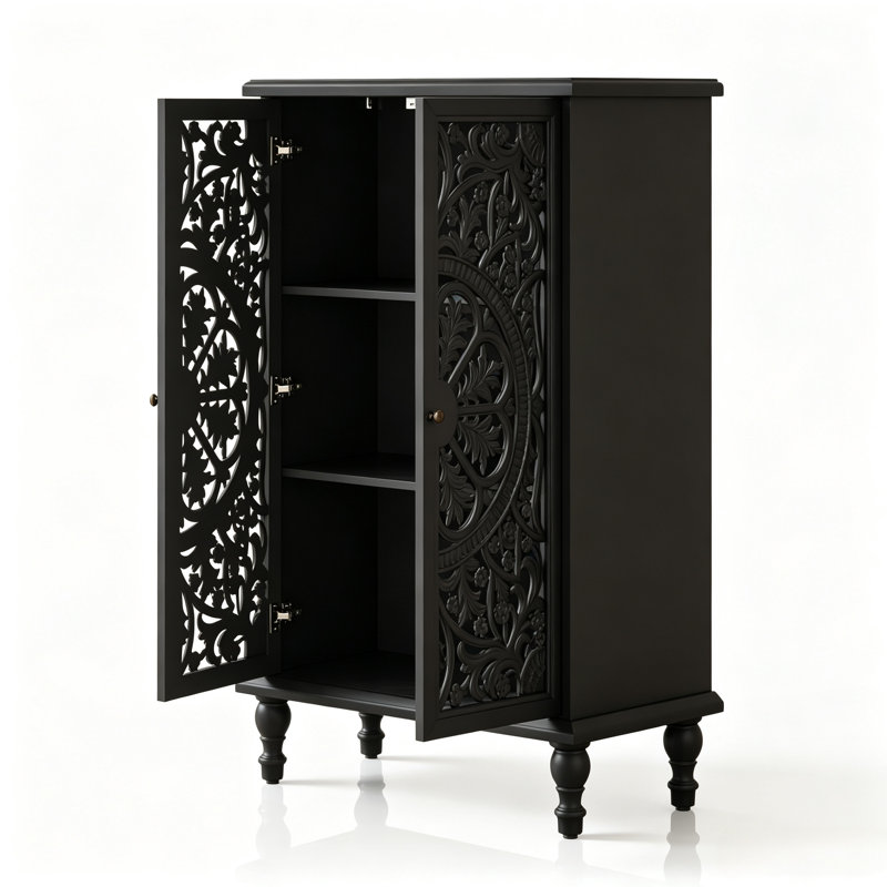 Armoire de rangement Farmhouse, Noir