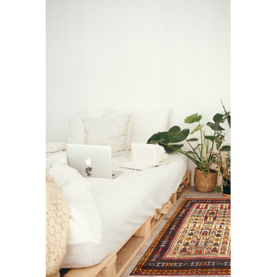 Teimani  Brown Rug 2'9" x 4'6"