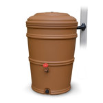 EarthMindedConsumerProducts 45 Gallons Plastic Drainable Planter Rain Barrel and Hose
