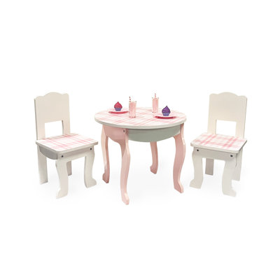 Doll Plaid Table & Chair Set