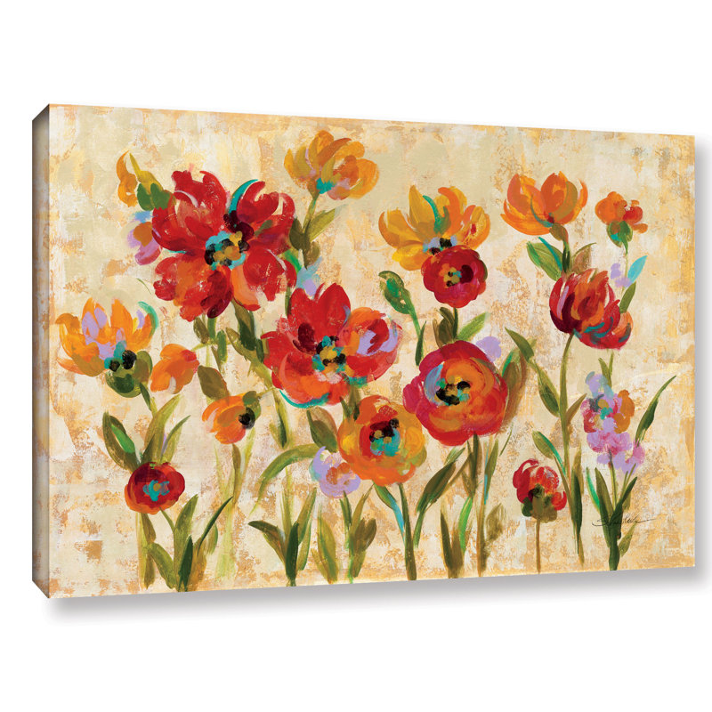 «Juillet dans le jardin I», reproduction sur toile tendue, H 8 po x l 12 po x P 2 po