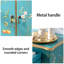 Banc de rangement bleu en bois manufacturé