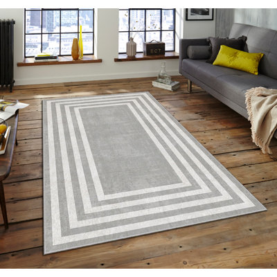 Tapis rectangulaire en polyester tissé à la machine Burgos