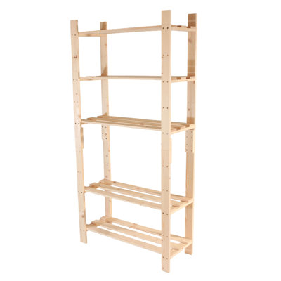 5-Shelf Utility Rack Storage Unit, Bookcase, Pre-Sanded