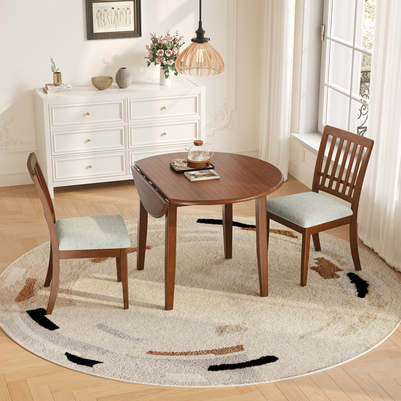 Table ronde 3 pièces Vasili, Brun