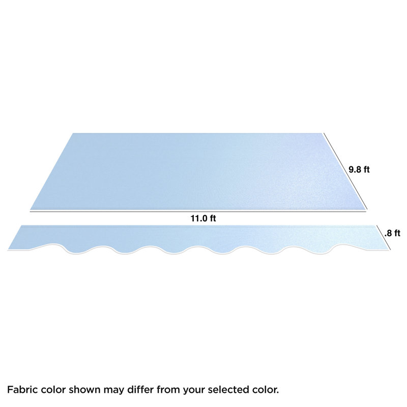 Tissu de remplacement pour auvent rétractable ALEKO, l 12 pi x P 10 pi, Bleu ciel