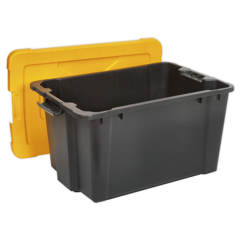 Symple Stuff Mariner 60cm W 54L Water Resistant Plastic Deck Box in Yellow/Black