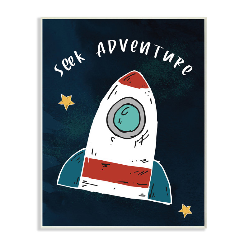 Seek Adventure citation inspirante, Plaque murale, H 19 po x l 13 po