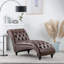 Chaise longue sans accoudoirs touffetée