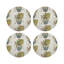 Monkey Small Jungle White Vegan Leather Round Coasters-1633752175