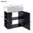 Stylish Bathroom Vanity With Ceramic Basin And Distinctive Door Pattern-872646066