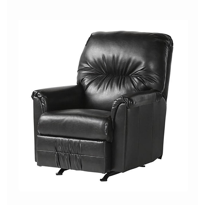 Cribbs Faux Leather Recliner, San Marino Ebony Faux Leather