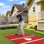 Tapis de baseball 12 x 6 pi, tapis de frappeur de baseball avec plaque de base et envers en caoutchouc antidérapant, tapis antidérapant portatif pour la pratique de la posture de frappeur
