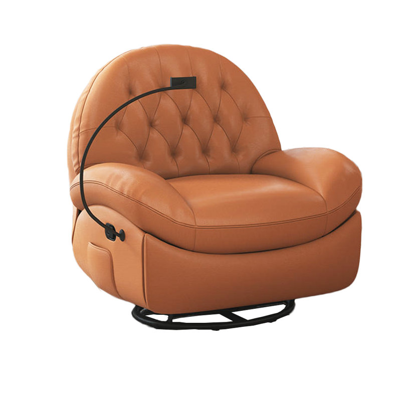 Fauteuil inclinable Labree, Similicuir orange