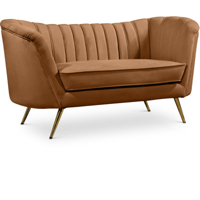 Margo 65" Velvet Flared Arm Loveseat