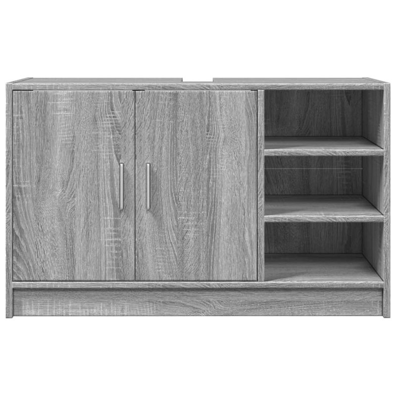 Breaden 90cm W x 55cm H x 29cm D Under Sink Cabinet, Grey/Sonoma