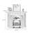 White Solid Wood Electric Fireplace-1208644904