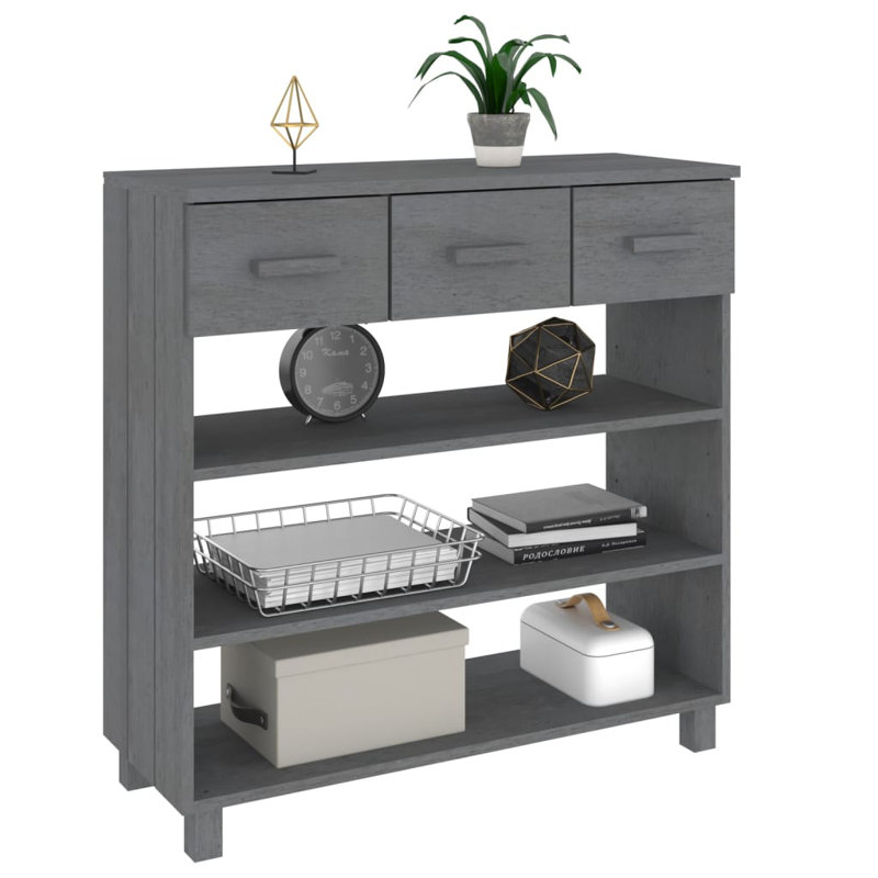 Hassanah 90cm Console Table, Dark Grey