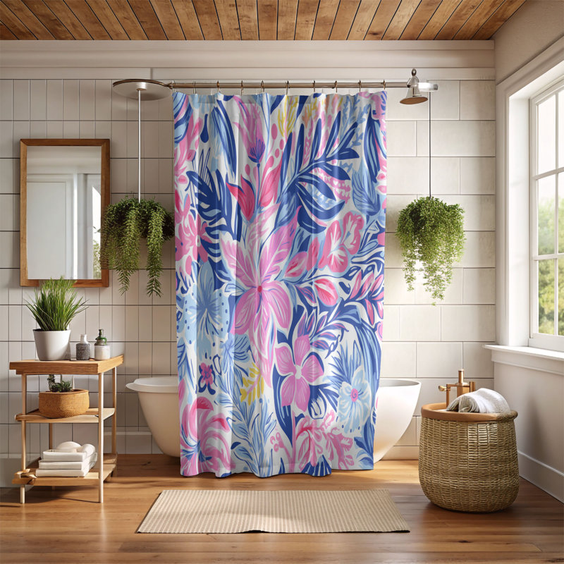 Rideau de douche standard 1 pièce, H 74 po x l 71 po