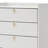 White 5-Drawer Chest with Pull Handles