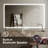 Bansari 48 in. W x 28 in. H Rectangular Aluminum Framed LED Light Wall Mount Bathroom Vanity Mirror