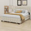 Lit plateforme tapissier avec tiroirs et lit gigogne-1125577073